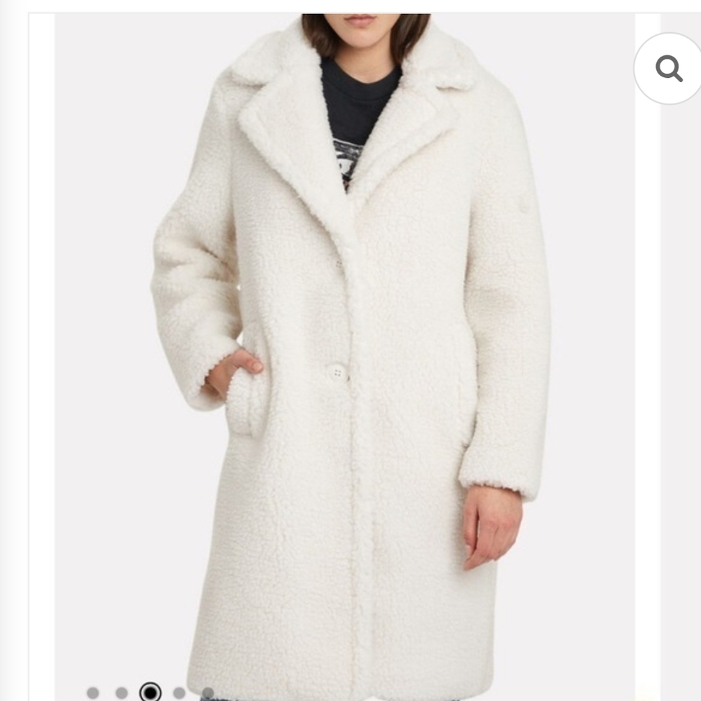 Stand Studio Cream Teddy Jacket